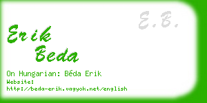 erik beda business card